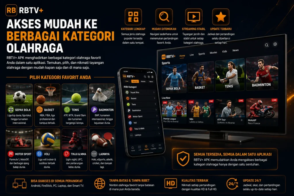 Akses Mudah ke Berbagai Kategori Olahraga