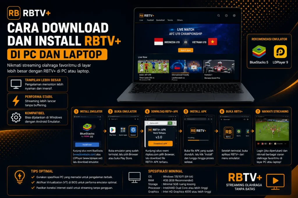 Cara Download dan Install RBTV STREAMING di PC dan Laptop Cara Download dan Install RBTV STREAMING di PC dan Laptop