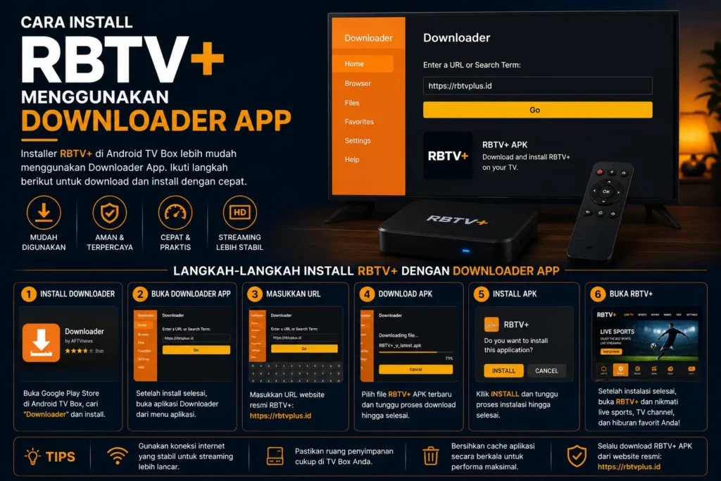 Cara Install RBTV STREAMING Menggunakan Downloader App Cara Install RBTV STREAMING Menggunakan Downloader App
