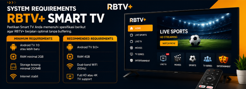 System Requirements RBTV STREAMING Smart TV